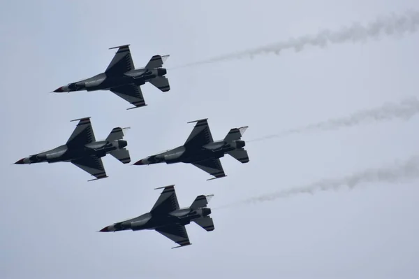 Chicopee Jul 2018 Amerikanska Flyg Vapnet Thunderbirds Great New England — Stockfoto