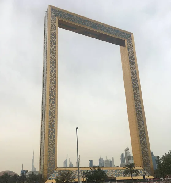 Dubai Eau Mar Dubaï Frame Aux Eau 1Er Mars 2018 — Photo