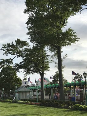 Çavdar, Ny - Haziran 3: Playland Park çavdar, 3 Haziran 2018 üzerinde görüldüğü gibi New York'da. Parkta 1928 yılında inşa edilmiş.