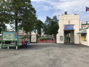 Çavdar, Ny - Haziran 3: Playland Park çavdar, 3 Haziran 2018 üzerinde görüldüğü gibi New York'da. Parkta 1928 yılında inşa edilmiş.