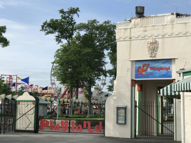 Çavdar, Ny - Haziran 3: Playland Park çavdar, 3 Haziran 2018 üzerinde görüldüğü gibi New York'da. Parkta 1928 yılında inşa edilmiş.