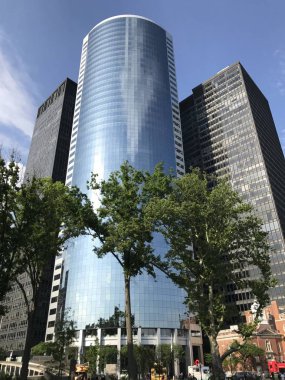 NEW YORK, NY - 9 Haziran 2018 'de New York' ta Lower Manhattan 'ın görüntüsü.