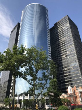 NEW YORK, NY - 9 Haziran 2018 'de New York' ta Lower Manhattan 'ın görüntüsü.