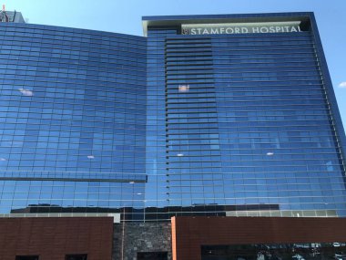 Stamford, Connecticut - Temmuz 2: Stamford 2 Temmuz 2018 üzerinde görüldüğü gibi Connecticut, hastanede. Bir özel, kar amacı gütmeyen, seviye II travma merkezi ve topluluğu akademik hastane.