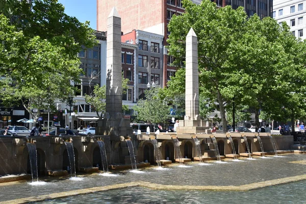 Boston Június Copley Square Szökőkút Bostonban Massachusetts Ahogy Június 2018 — Stock Fotó