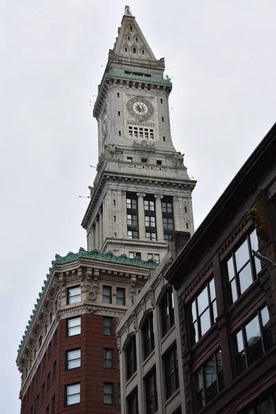 Boston Jun Custom House Clock Tower Boston Massachusetts Zoals Zien — Stockfoto