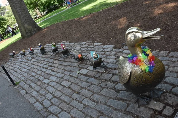 Boston Jun Make Way Ducklings Public Garden Boston Massachusetts Seen — Stock Photo, Image