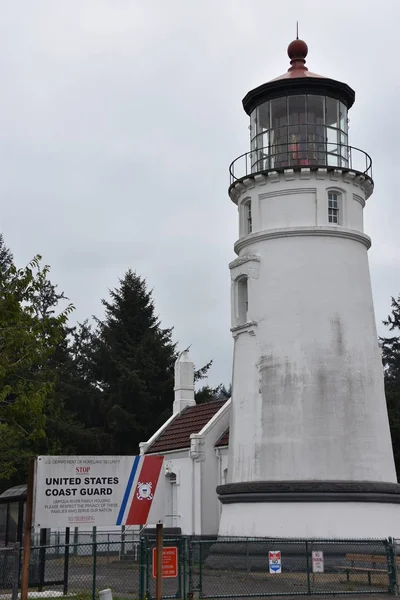 Winchester Bay Ago Faro Del Río Umpqua Winchester Bay Costa — Foto de Stock