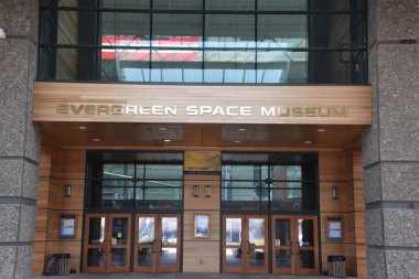 Oregon McMinnville Ağustos 21:, 21 Ağustos 2018 üzerinde görüldüğü gibi Oregon Mcminnville, Uzay Müzesi Evergreen. Bu 2008 yılında açılan sergi salonu ve Titan II ICBM ve uzay teknolojisi üzerinde duruluyor.