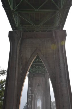 Portland, Oregon St Johns köprüsünde Katedrali Park