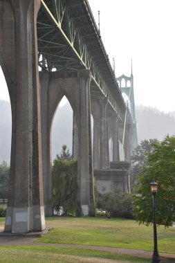 Portland, Oregon St Johns köprüsünde Katedrali Park