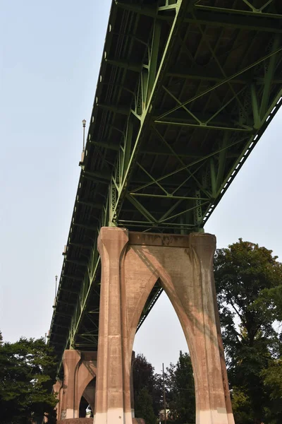 Cathedral Park Johns Bridge Portland Oregon — Fotografia de Stock