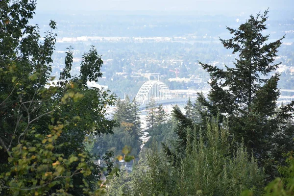 Vista Portland Oregon Desde Council Crest Park — Foto de Stock