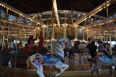 Portland, Oregon Ağustos 25: Oaks eğlence parkı Portland, Oregon, 25 Ağustos 2018 üzerinde görüldüğü gibi. 1905 yılında açıldı, ülkenin en eski işletim eğlence parkları biridir.