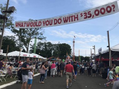 Stamford, Connecticut 'taki St Leos Fuarı ve Karnavalı, 1 Eylül 2018' de görüldüğü gibi..