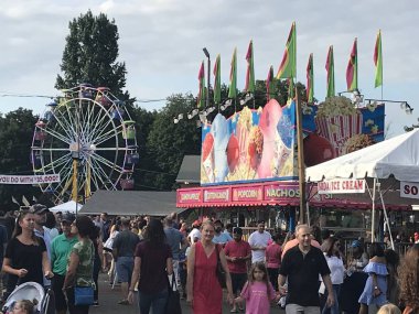 Stamford, Connecticut 'taki St Leos Fuarı ve Karnavalı, 1 Eylül 2018' de görüldüğü gibi..