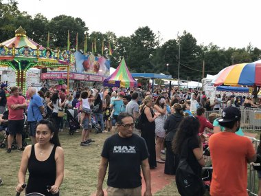 Stamford, Connecticut 'taki St Leos Fuarı ve Karnavalı, 1 Eylül 2018' de görüldüğü gibi..
