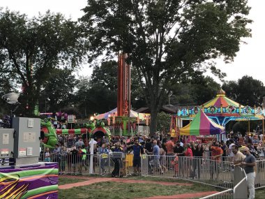 Stamford, Connecticut 'taki St Leos Fuarı ve Karnavalı, 1 Eylül 2018' de görüldüğü gibi..