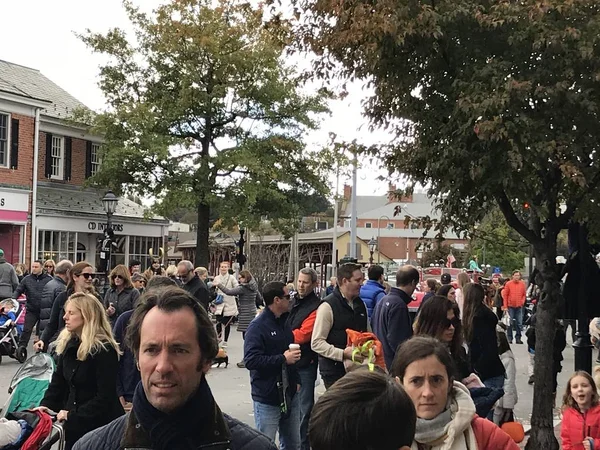 Yeni Canaan, Ct - Eki 28: Yıllık Cadılar Bayramı Geçit Töreni ve Trick-Or-Treating Yeni Canaan, Connecticut, görüldüğü gibi Ekim 28, 2018.