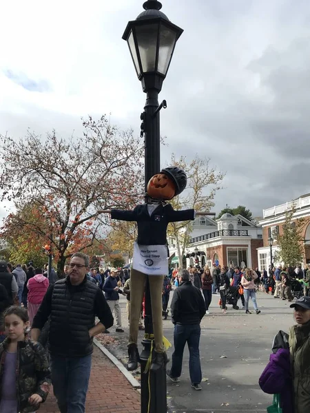 New Canaan Oct Desfile Anual Halloween Trick Treating New Canaan — Foto de Stock