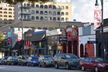 AUSTIN, TX - OCT 13: 6. Cadde Eğlence Bölgesi, Austin, Teksas, 13 Ekim 2018.