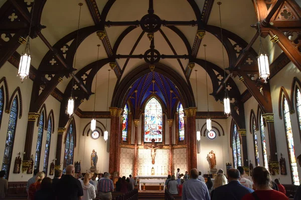 奥斯汀 得克萨斯州 10月13日 圣玛丽大教堂在奥斯汀 得克萨斯州 见2018年10月13日 — 图库照片