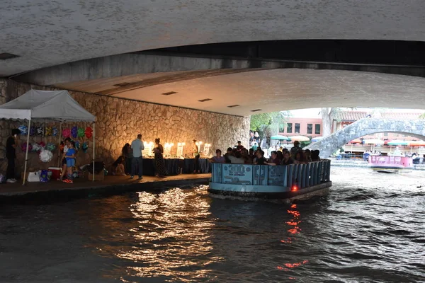 San Antonio Oct Riverboat Sur Riverwalk San Antonio Texas Comme — Photo