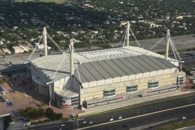 San Antonio, Tx - Eki 14: Alamodome'un San Antonio, Teksas'taki Amerika Kulesi gözlem güvertesinden görünümü, 14 Ekim 2018 tarihinde görüldüğü gibi.