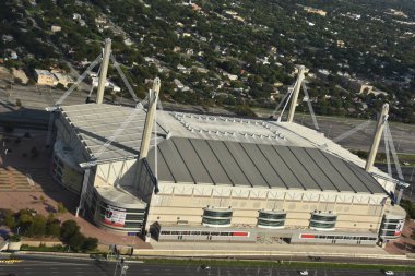 San Antonio, Tx - Eki 14: Alamodome'un San Antonio, Teksas'taki Amerika Kulesi gözlem güvertesinden görünümü, 14 Ekim 2018 tarihinde görüldüğü gibi.