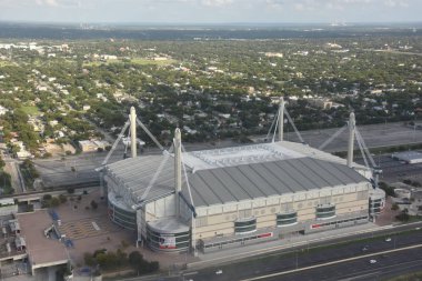 San Antonio, Tx - Eki 14: Alamodome'un San Antonio, Teksas'taki Amerika Kulesi gözlem güvertesinden görünümü, 14 Ekim 2018 tarihinde görüldüğü gibi.