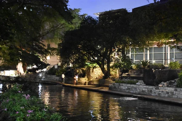 San Antonio Października Riverboat Riverwalk San Antonio Teksasie Jak Widać — Zdjęcie stockowe