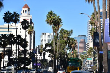 LONG BEACH, CA - 19 Ekim 2018 'de görüldüğü gibi Kaliforniya' daki Long Beach.