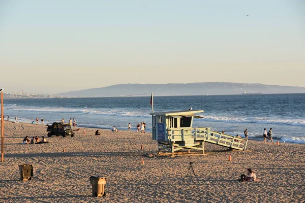 圣莫尼卡 加利福尼亚州 10月18日 圣莫尼卡海滩在加利福尼亚州 见10月18日 2018 它有3 5英里长 — 图库照片