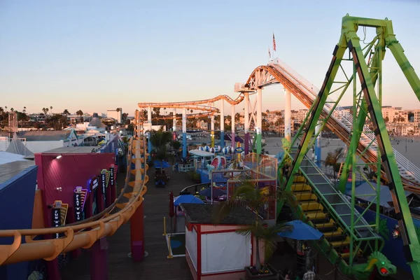 Santa Monica Październik Pacific Park Molo Santa Monica Kalifornii Jak — Zdjęcie stockowe