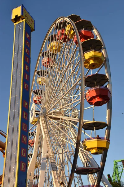 Santa Monica Október Pacific Wheel Mólón Santa Monica Kalifornia Ahogy — Stock Fotó