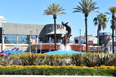 LONG BEACH, CA - 19 Ekim 2018 'de görüldüğü gibi Kaliforniya' daki Long Beach.