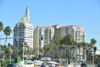 LONG BEACH, CA - 19 Ekim 2018 'de görüldüğü gibi Kaliforniya' daki Long Beach.