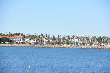 SAN PEDRO, CA - OCT 19: Cabrillo Plajı, San Pedro, Kaliforniya, 19 Ekim 2019.