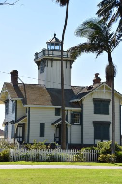 SAN PEDRO, CA - OCT 19: Point Fermin Deniz Feneri Point Fermin Park, San Pedro, Kaliforniya, 19 Ekim 2018 'de görüldüğü üzere.