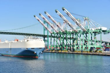 San Pedro, Ca - Eki 20: Los Angeles San Pedro Limanı, Kaliforniya, görüldüğü gibi 20 Ekim 2018. Bölge, balıkçılık endüstrisinin hakimiyetinden los angeles şehrinde öncelikle işçi sınıfı topluluğu haline geldi..