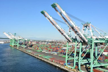 San Pedro, Ca - Eki 20: Los Angeles San Pedro Limanı, Kaliforniya, görüldüğü gibi 20 Ekim 2018. Bölge, balıkçılık endüstrisinin hakimiyetinden los angeles şehrinde öncelikle işçi sınıfı topluluğu haline geldi..