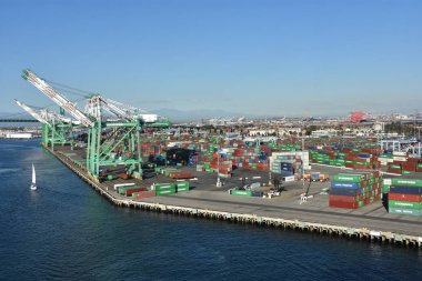 San Pedro, Ca - Eki 20: Los Angeles San Pedro Limanı, Kaliforniya, görüldüğü gibi 20 Ekim 2018. Bölge, balıkçılık endüstrisinin hakimiyetinden los angeles şehrinde öncelikle işçi sınıfı topluluğu haline geldi..