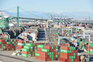 San Pedro, Ca - Eki 20: Los Angeles San Pedro Limanı, Kaliforniya, görüldüğü gibi 20 Ekim 2018. Bölge, balıkçılık endüstrisinin hakimiyetinden los angeles şehrinde öncelikle işçi sınıfı topluluğu haline geldi..