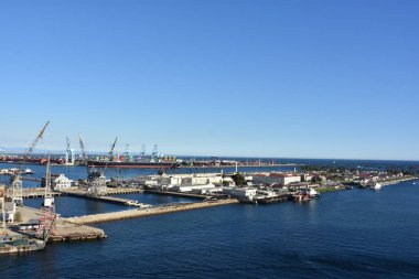 San Pedro, Ca - Eki 20: Los Angeles San Pedro Limanı, Kaliforniya, görüldüğü gibi 20 Ekim 2018. Bölge, balıkçılık endüstrisinin hakimiyetinden los angeles şehrinde öncelikle işçi sınıfı topluluğu haline geldi..