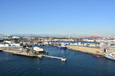 San Pedro, Ca - Eki 20: Los Angeles San Pedro Limanı, Kaliforniya, görüldüğü gibi 20 Ekim 2018. Bölge, balıkçılık endüstrisinin hakimiyetinden los angeles şehrinde öncelikle işçi sınıfı topluluğu haline geldi..