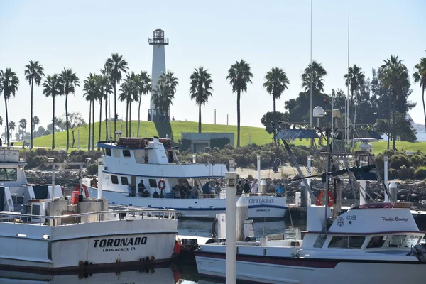 Long Beach Oct Long Beach California Daki Harbor Lighthouse Ekim — Stok fotoğraf