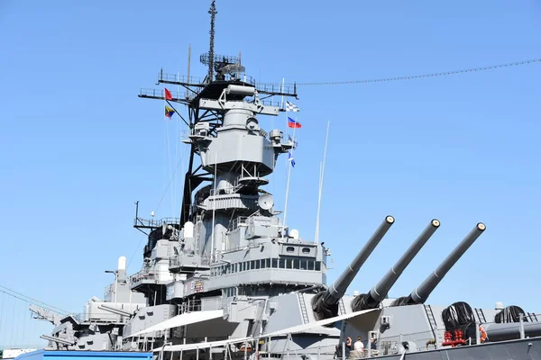 San Pedro Október Uss Iowa San Pedro Kalifornia Mint Látott — Stock Fotó