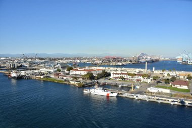 San Pedro, Ca - Eki 20: Los Angeles San Pedro Limanı, Kaliforniya, görüldüğü gibi 20 Ekim 2018. Bölge, balıkçılık endüstrisinin hakimiyetinden los angeles şehrinde öncelikle işçi sınıfı topluluğu haline geldi..