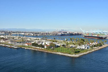 San Pedro, Ca - Eki 20: Los Angeles San Pedro Limanı, Kaliforniya, görüldüğü gibi 20 Ekim 2018. Bölge, balıkçılık endüstrisinin hakimiyetinden los angeles şehrinde öncelikle işçi sınıfı topluluğu haline geldi..