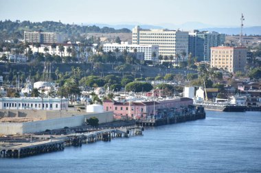 San Pedro, Ca - Eki 20: Los Angeles San Pedro Limanı, Kaliforniya, görüldüğü gibi 20 Ekim 2018. Bölge, balıkçılık endüstrisinin hakimiyetinden los angeles şehrinde öncelikle işçi sınıfı topluluğu haline geldi..